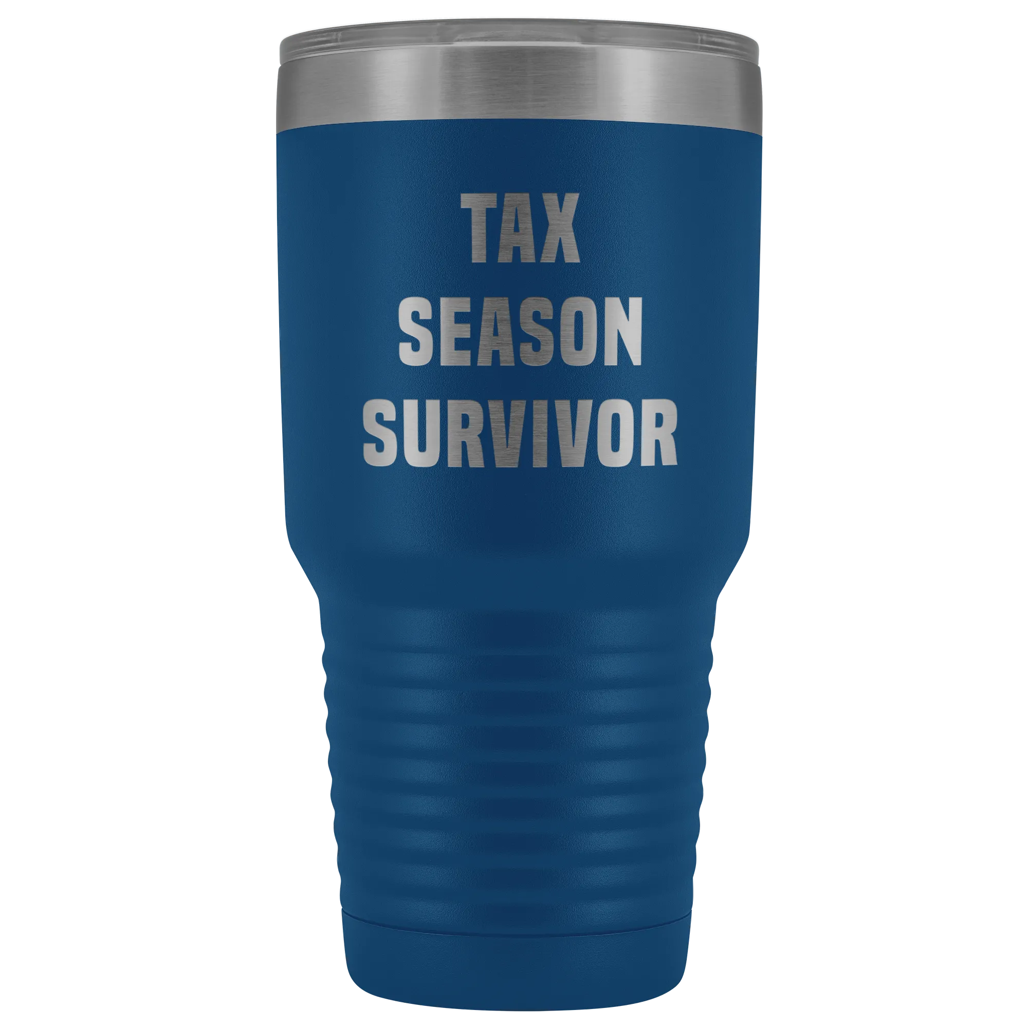 Tax Season Survivor Metal Accountant Mug Double Wall Vacuum Insulated Hot/Cold Travel Cup 30oz BPA Free