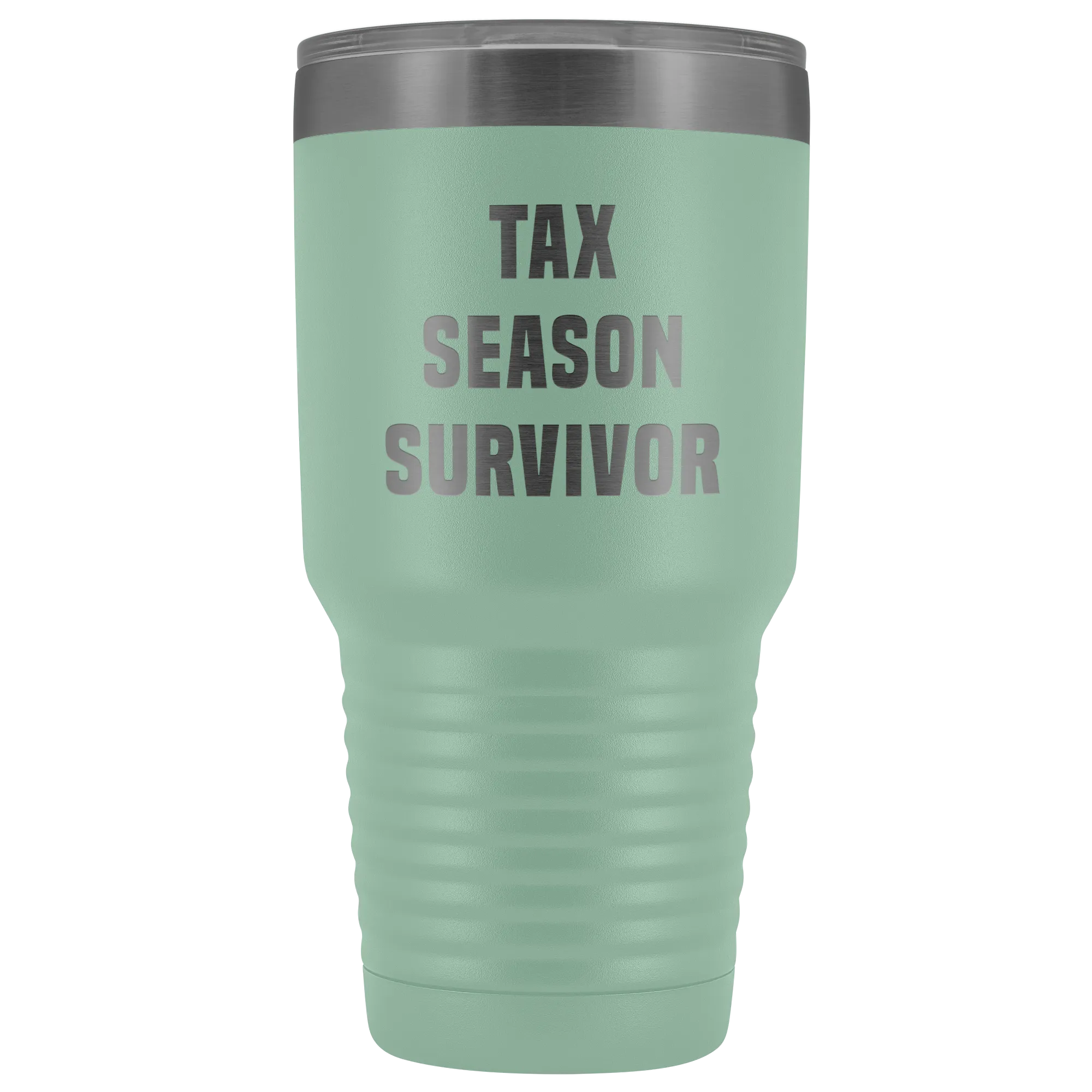 Tax Season Survivor Metal Accountant Mug Double Wall Vacuum Insulated Hot/Cold Travel Cup 30oz BPA Free