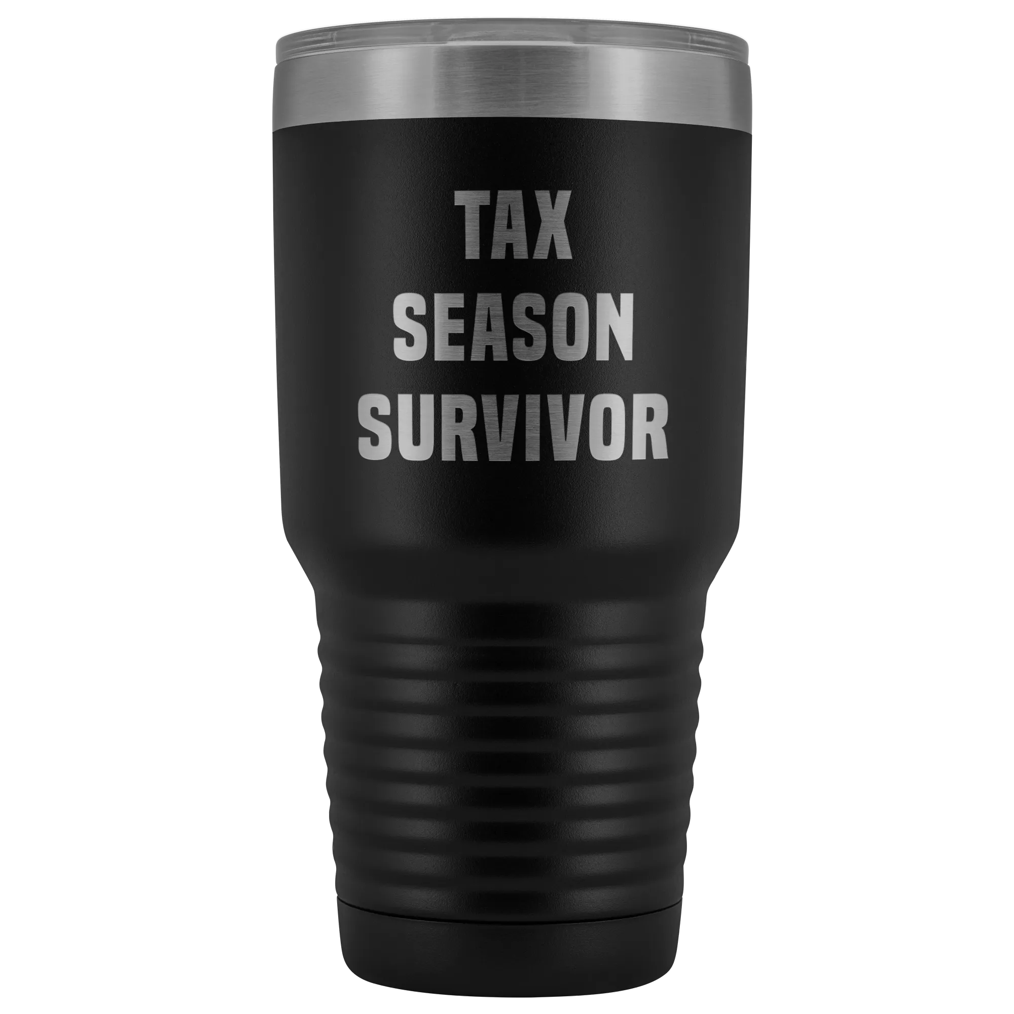 Tax Season Survivor Metal Accountant Mug Double Wall Vacuum Insulated Hot/Cold Travel Cup 30oz BPA Free