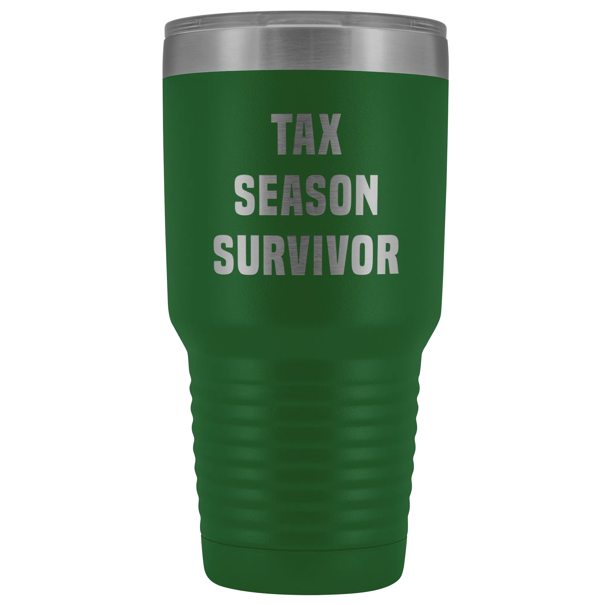 Tax Season Survivor Metal Accountant Mug Double Wall Vacuum Insulated Hot/Cold Travel Cup 30oz BPA Free