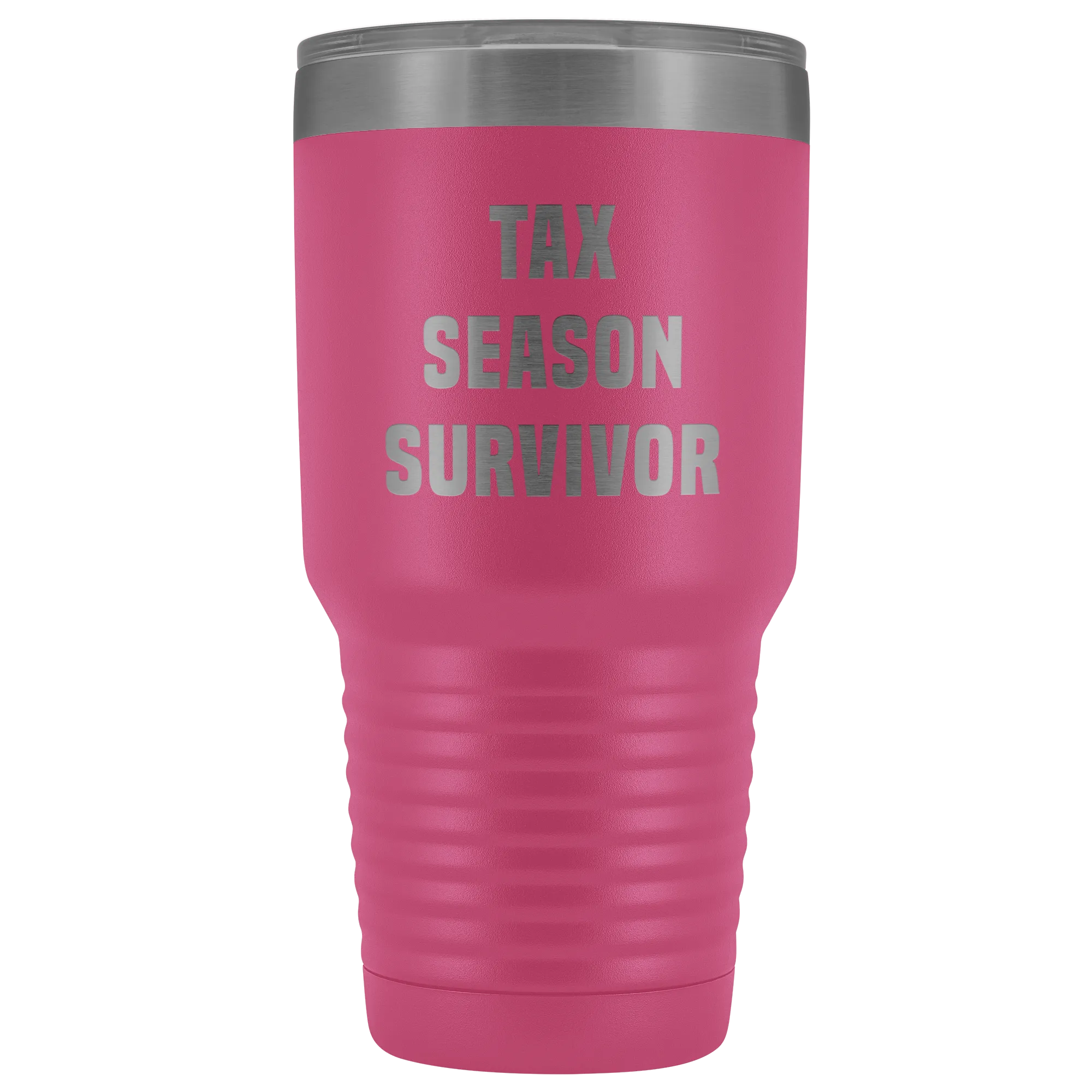 Tax Season Survivor Metal Accountant Mug Double Wall Vacuum Insulated Hot/Cold Travel Cup 30oz BPA Free