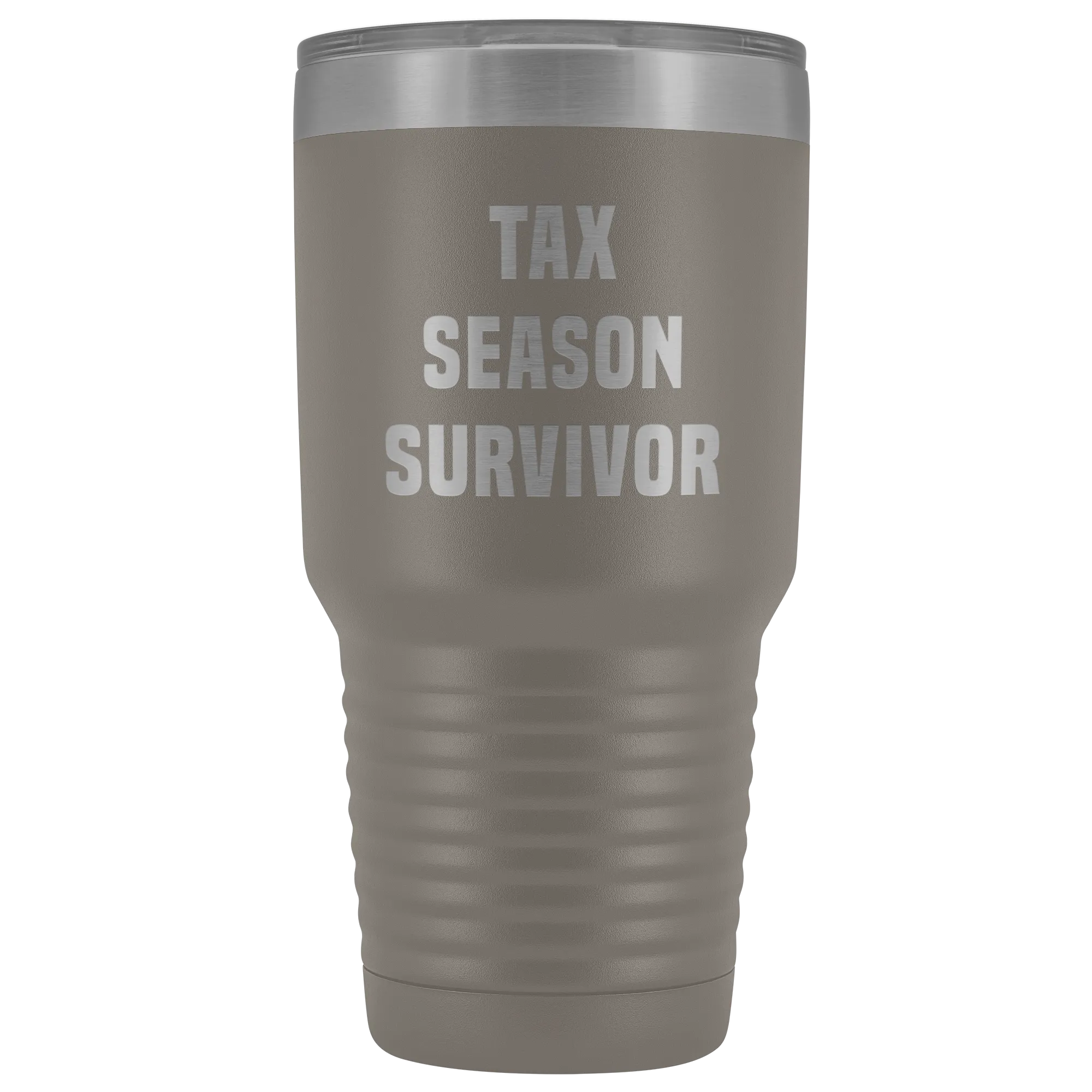 Tax Season Survivor Metal Accountant Mug Double Wall Vacuum Insulated Hot/Cold Travel Cup 30oz BPA Free