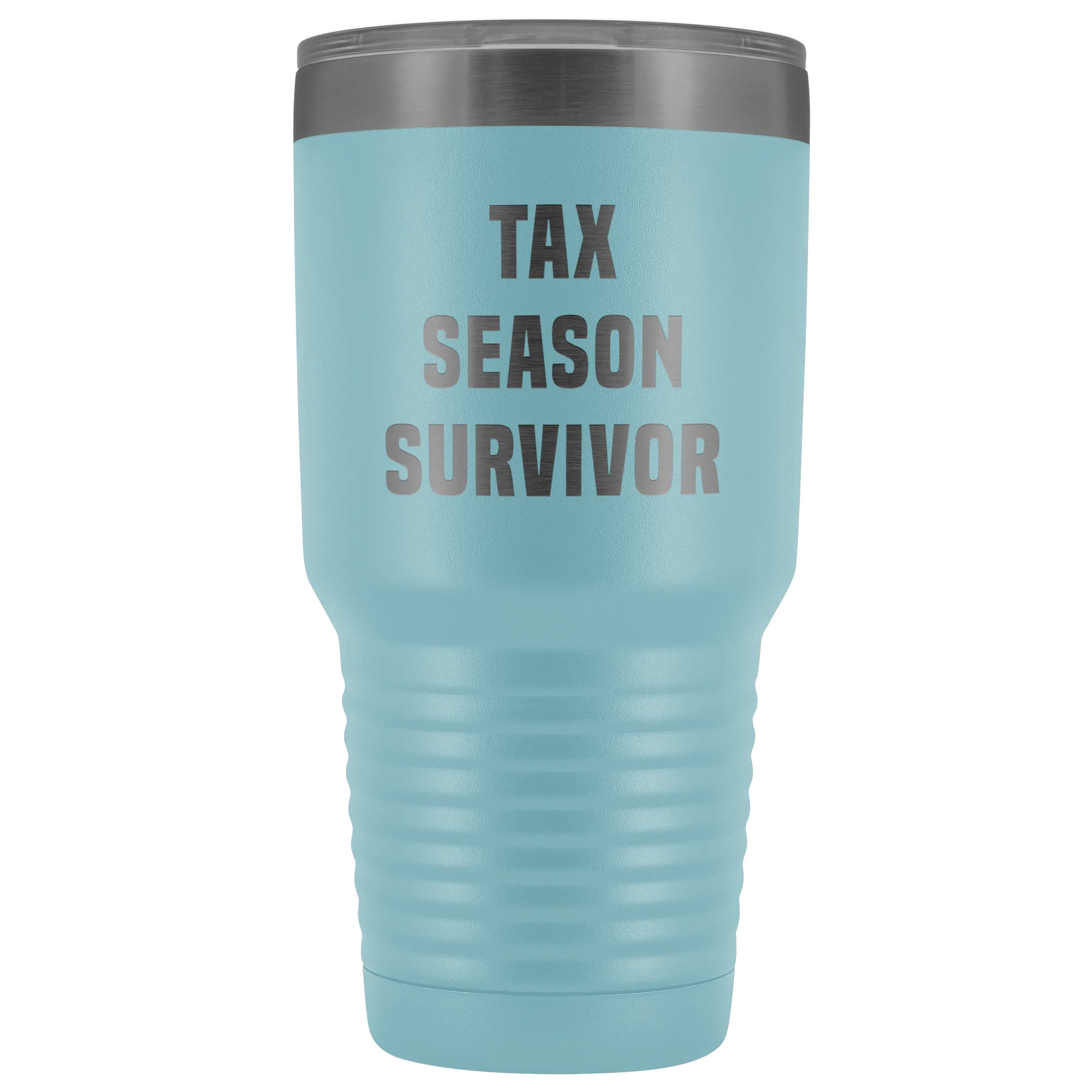 Tax Season Survivor Metal Accountant Mug Double Wall Vacuum Insulated Hot/Cold Travel Cup 30oz BPA Free
