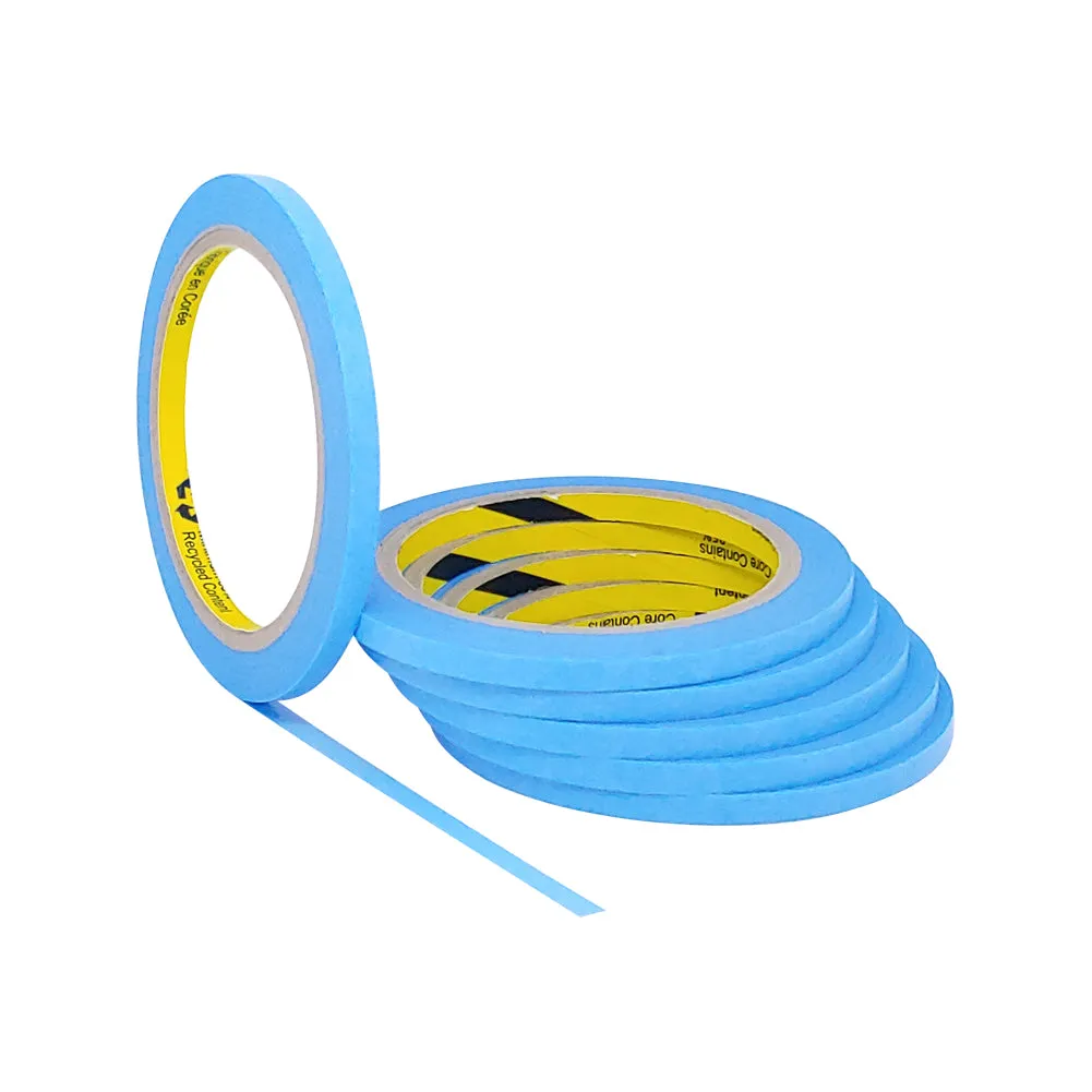 Thin Masking Tape Washi Paper - 1/4 inch (6mm) - Multi Pack - JMIBASIC Painters Tape - Delicate Surfaces