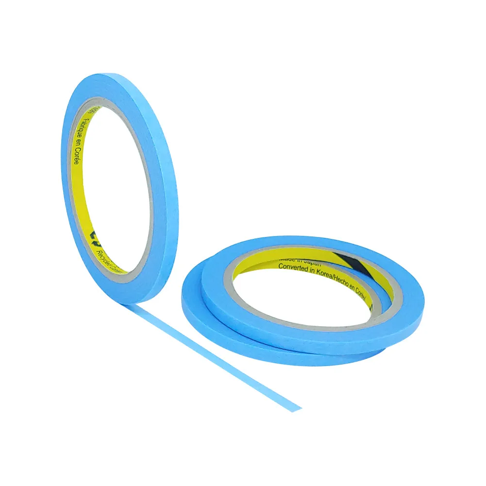 Thin Masking Tape Washi Paper - 1/4 inch (6mm) - Multi Pack - JMIBASIC Painters Tape - Delicate Surfaces