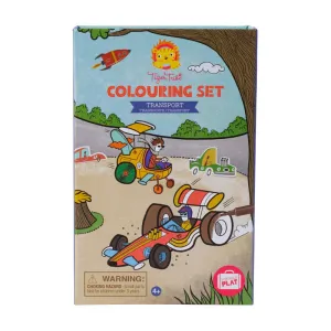 Tiger Tribe - Colouring Set - Transport - 4 