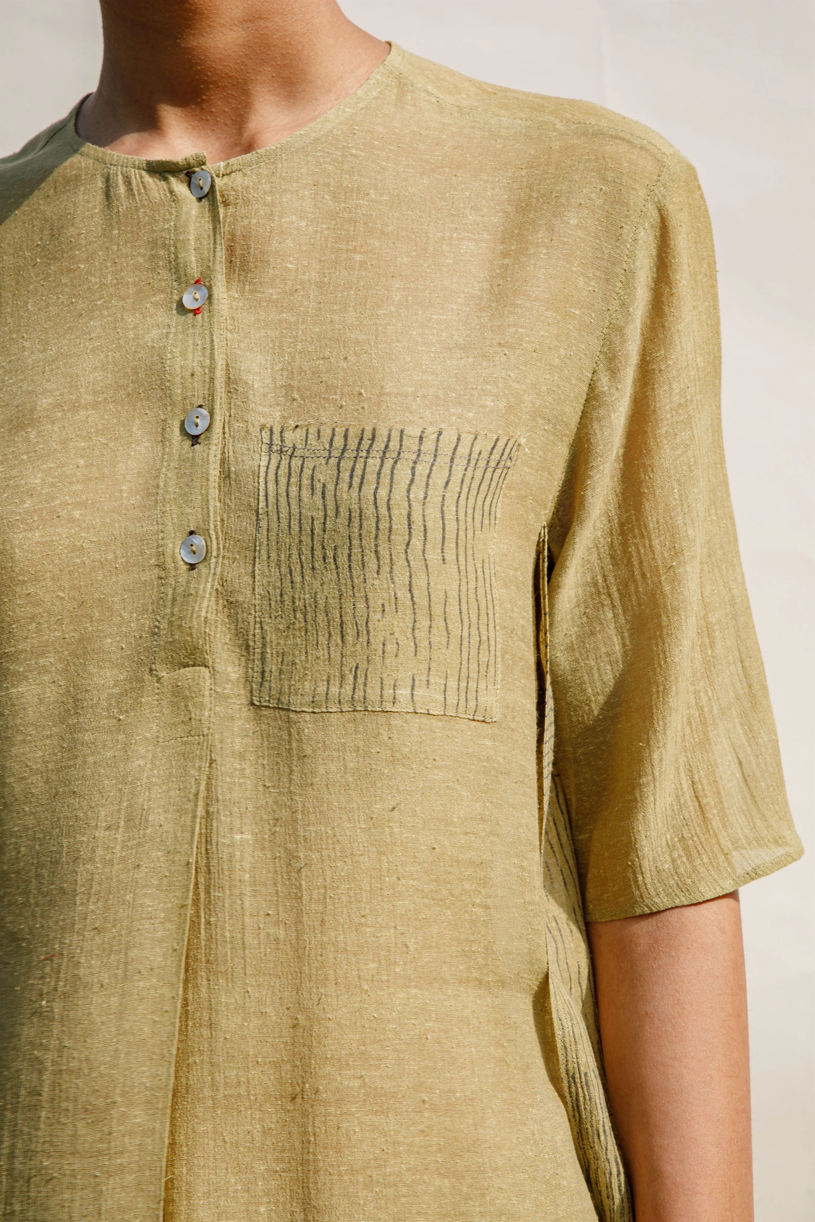 Urvashi Kaur   I   Lantao TOP VISTA TOP matka silk Ochre TESSELLATE- 72