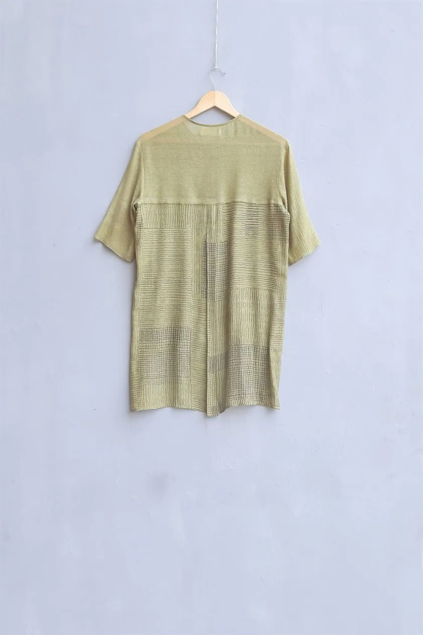 Urvashi Kaur   I   Lantao TOP VISTA TOP matka silk Ochre TESSELLATE- 72
