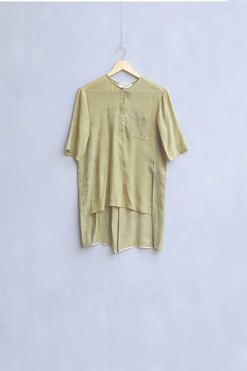 Urvashi Kaur   I   Lantao TOP VISTA TOP matka silk Ochre TESSELLATE- 72