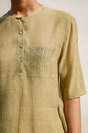 Urvashi Kaur   I   Lantao TOP VISTA TOP matka silk Ochre TESSELLATE- 72