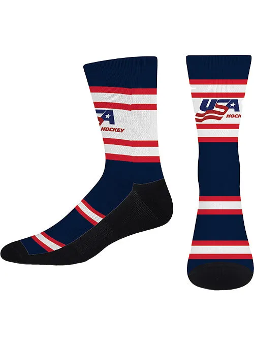 USA Hockey Stripe Sock