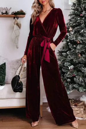 Velvet Holiday Jumpsuit
