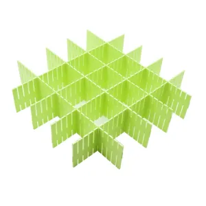 Wefond 8pcs DIY Plastic Drawer Organizer Adjustable Drawer Dividers for Home Tidy Closet, Socks, Underwear, office school supplies, kitchen utensil tools (Green)