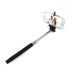 Wired Monopod Selfie Stick - BLACK