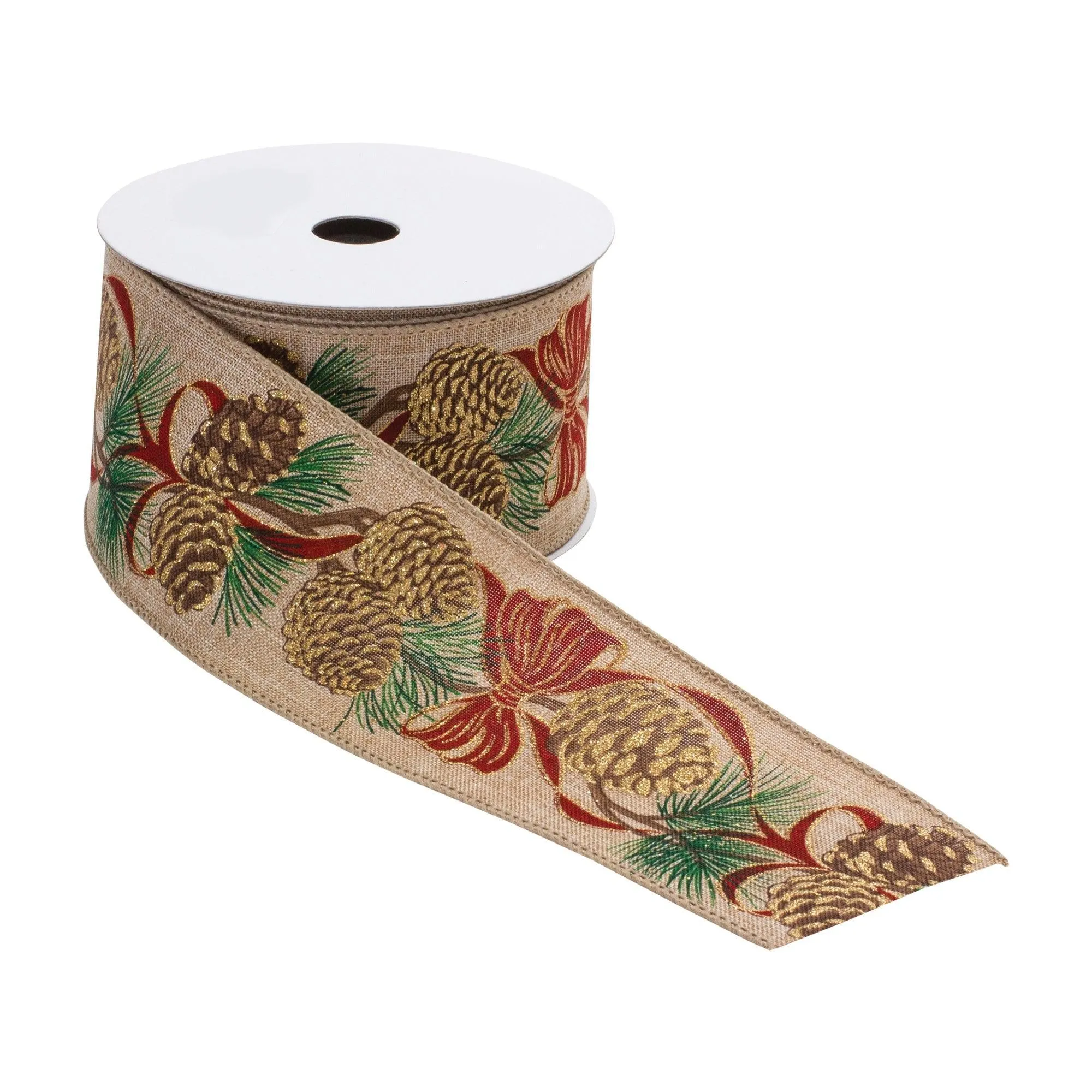 Wired Polyester Ribbon 2.5" x 10 yds. (Set of 2)