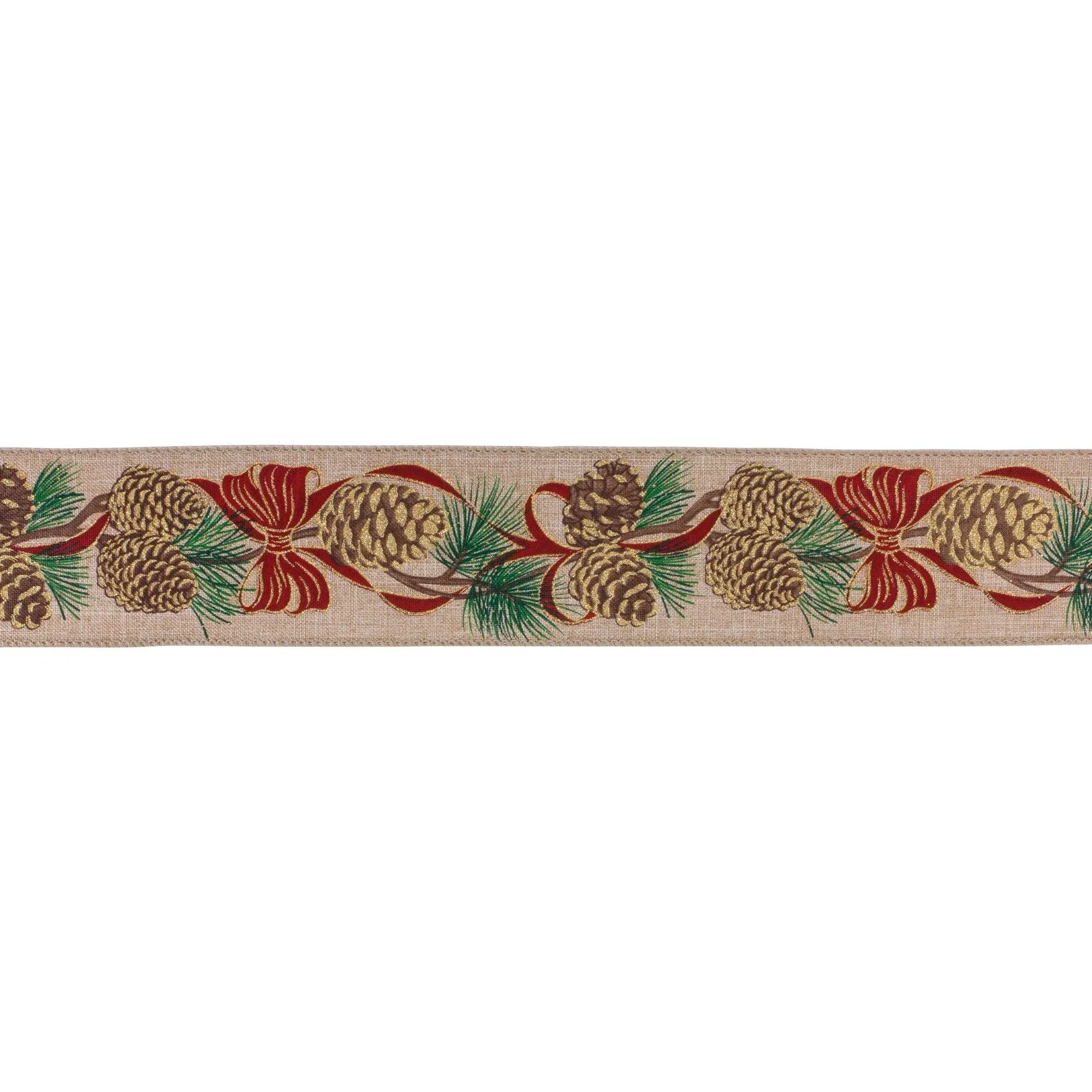 Wired Polyester Ribbon 2.5" x 10 yds. (Set of 2)