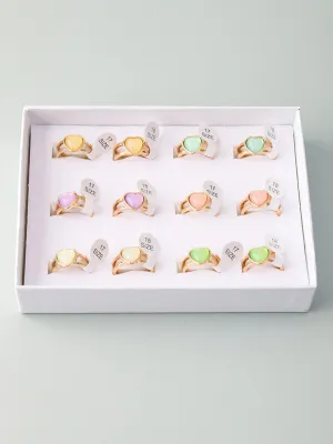 WOMEN'S FASHION MULTI COLOR STONE RINGS