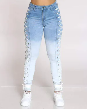 Women's Fashion Solid Color Washed Jeans