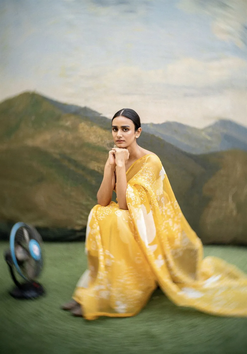 Yam   I   Tuscany Ophelia Saree SAREE Blouse Not Included SILK ORGANZA YELLOW An Indian Summer YAMSR02