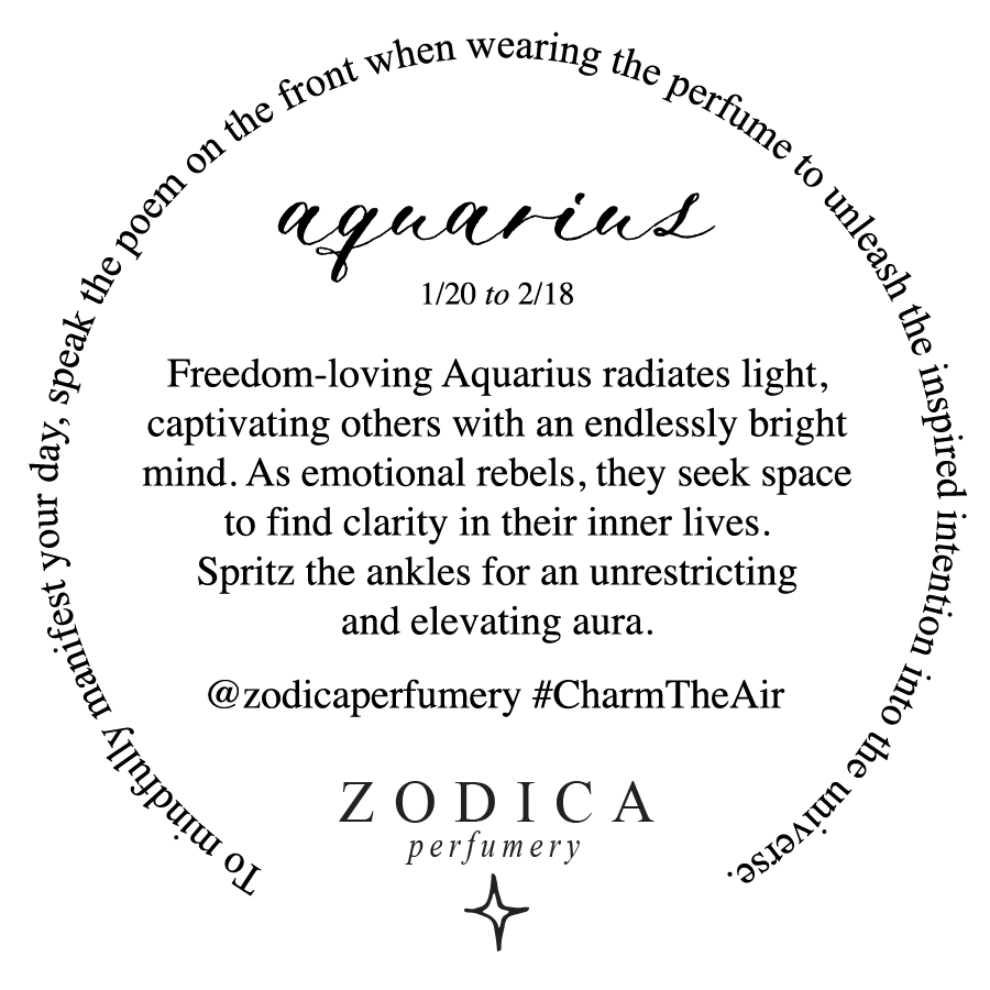 Zodica Perfumery - Aquarius Zodiac Perfume