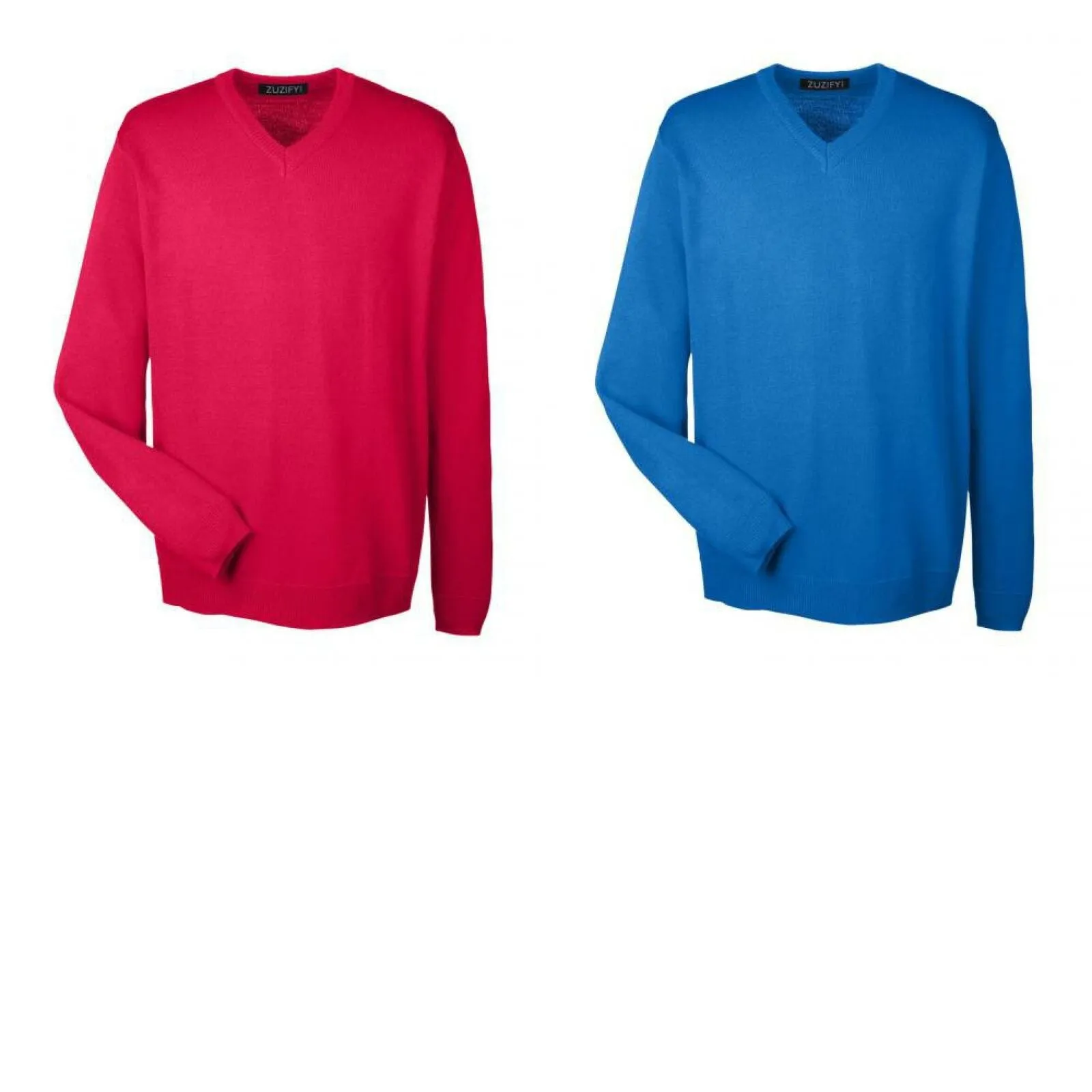 ZUZIFY Men's Classic V-Neck Pullover Sweater. UQ1347 X-Small